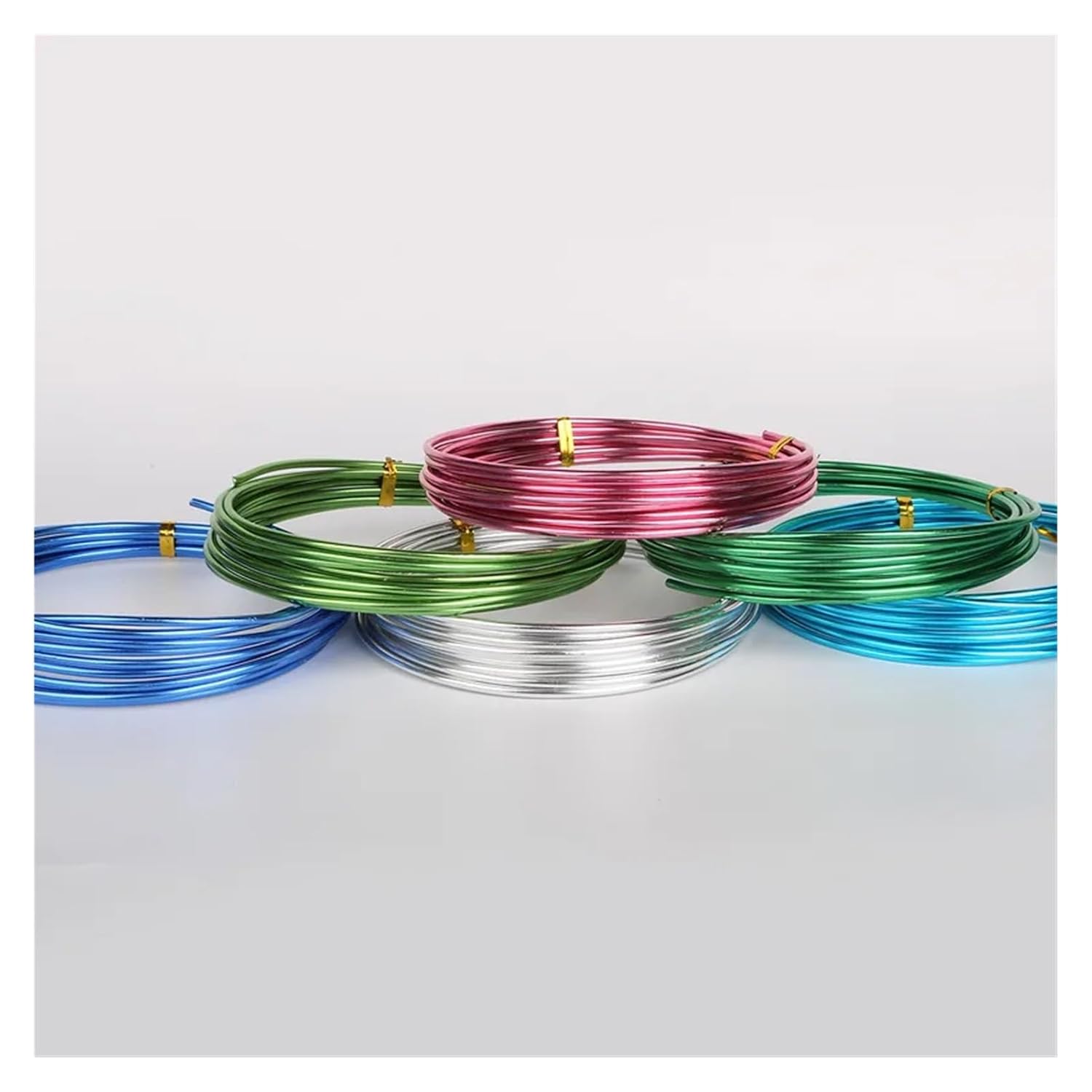 1.5mm 5m 15 Gauge Multicolor Round Aluminum Wire Soft Metal Floristry for DIY Jewelry Findings & Craft Making(Pink)