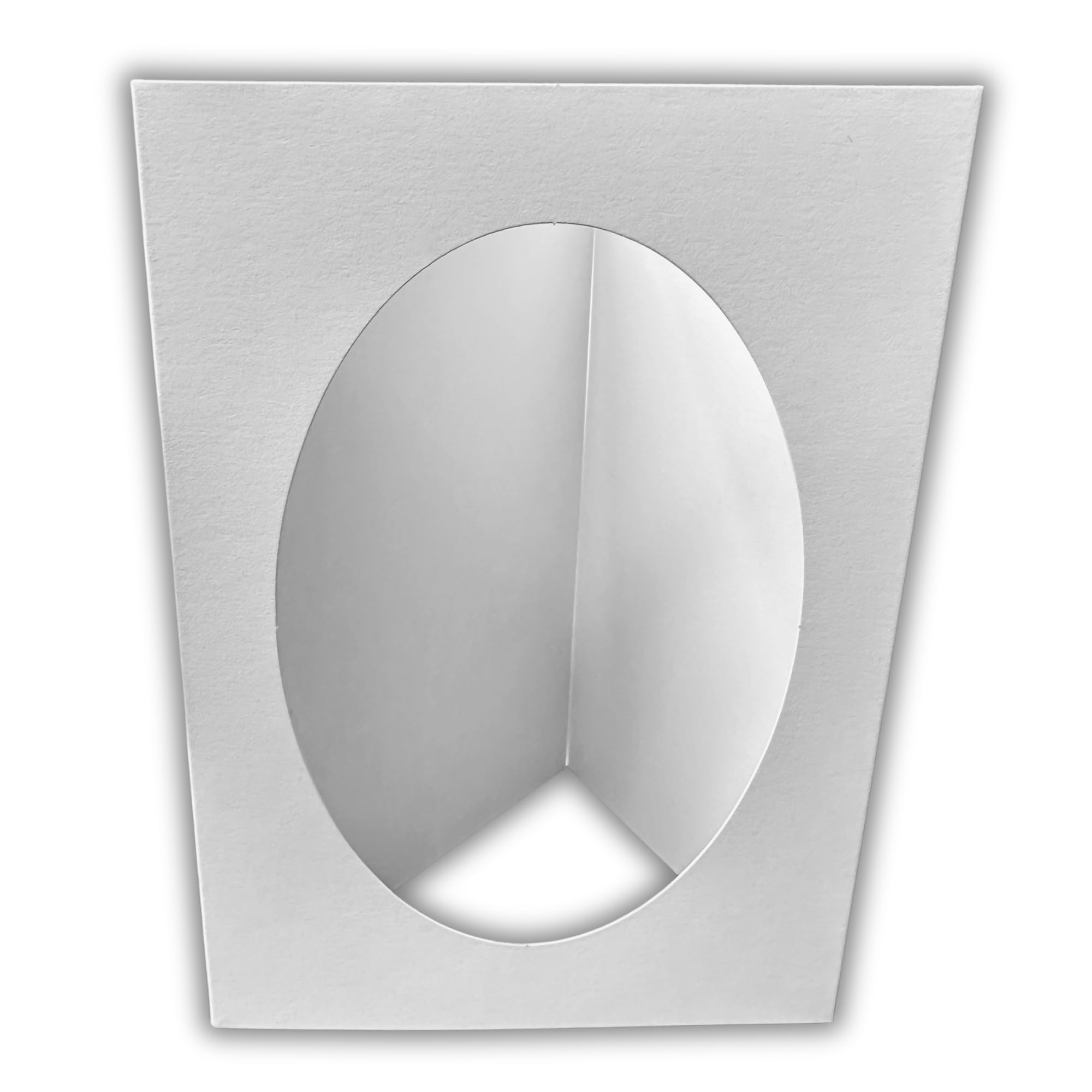 Stella Weds 10 Pack A6 White Oval Aperture Card Blanks & Envelopes, Tri-Fold, 300gsm for DIY Greeting Cards Invitations - Image 4