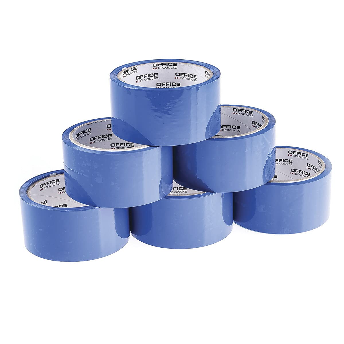 OFFICER PRODUCTS Packaging Tape / 6 Rolls / Blue, 48 mm x 46 m, PP with Acrylic Adhesive