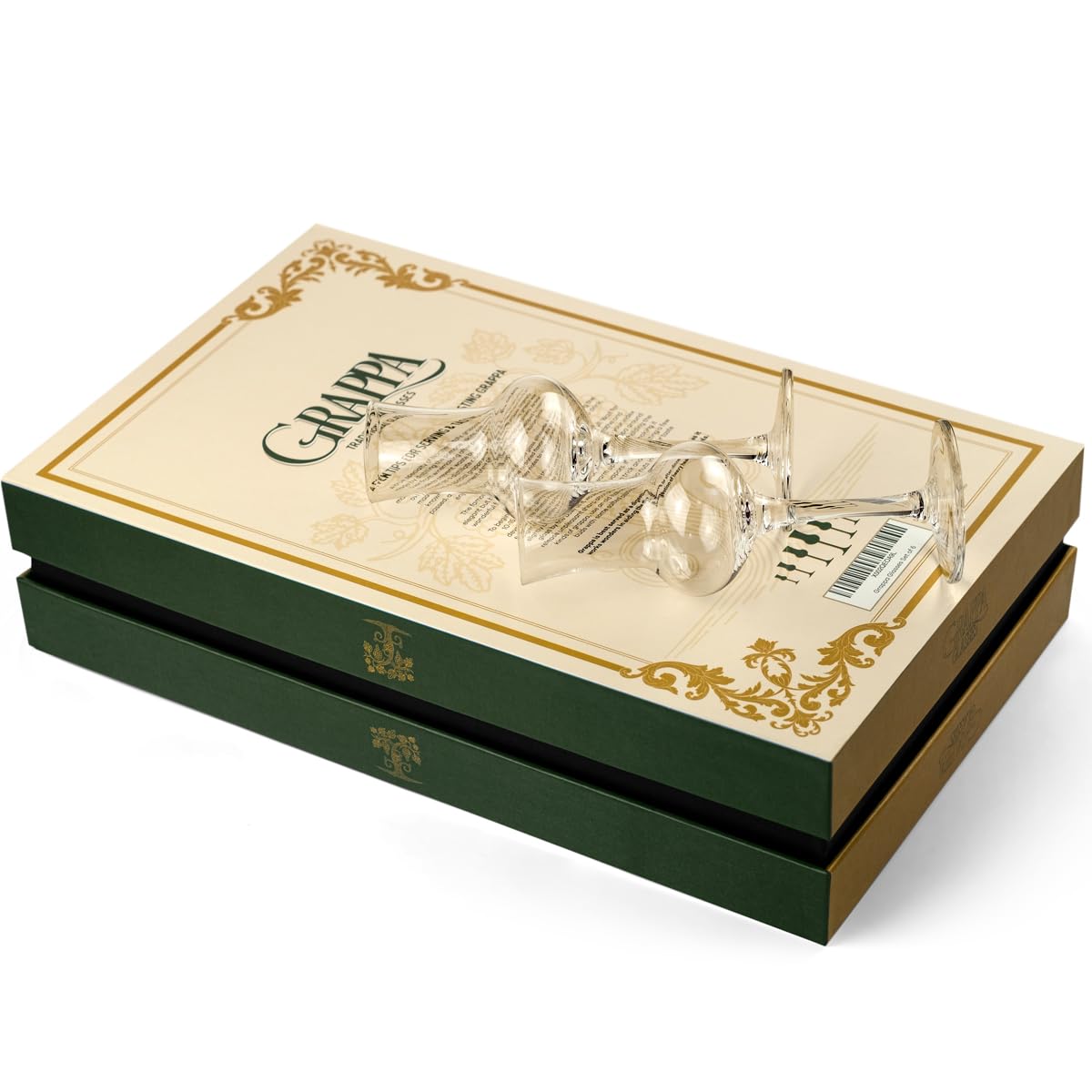 Verres à Grappa et à Liqueur en Cristal | Lot de 6 | 90 ml | Petits Verres à Pied Longs pour Liqueur, Apéritif, Digestif et Cordiaux | Verrerie Italienne en Forme de Tulipe pour la Dégustation
