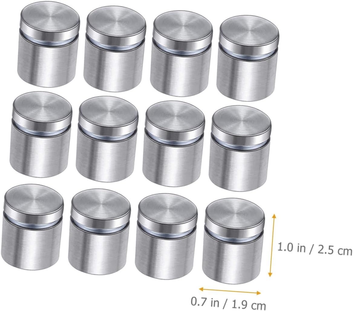 GARVALON 48pcs Stainless Steel Decorative Nails Advertising Standoff Screws Standoff Mounting Hardware for Frames Glass Display