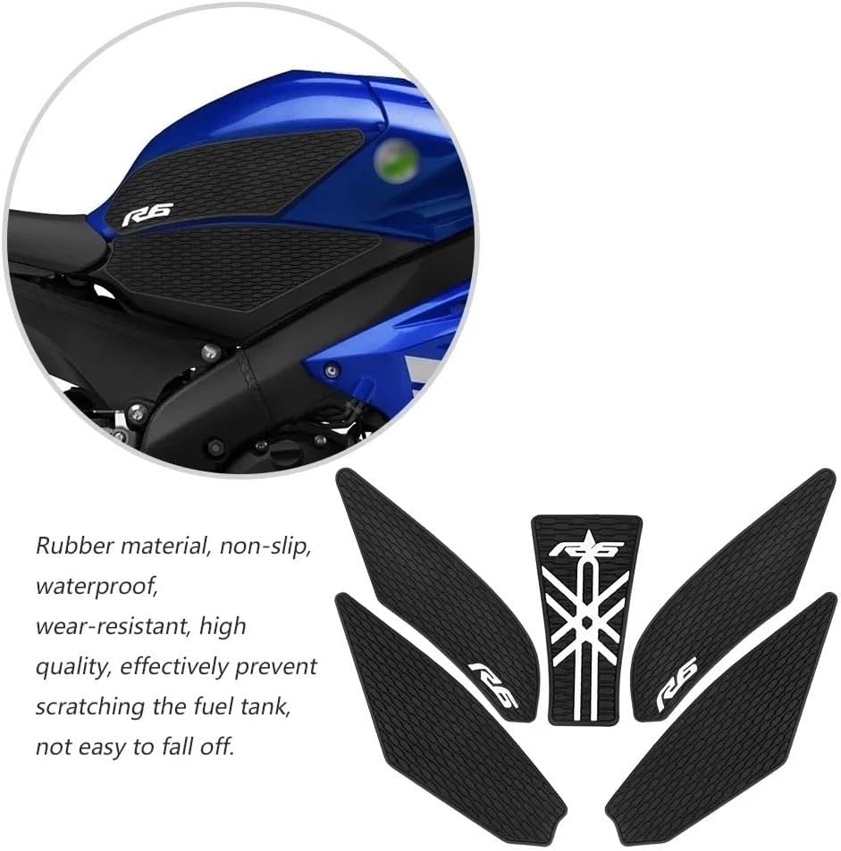 タンク パッド YZF-R6 YZF R6 【オートバイフルボディ】 2017-2021 サイド燃料タンクパッドニーグリップトラクションパッド滑り止め