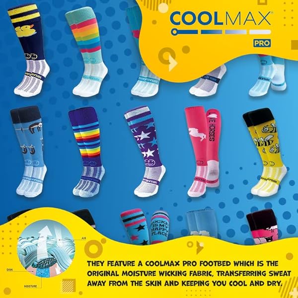 Wacky Limited In The D - Juego de 6 pares de calcetines de hockey hasta la rodilla, rosso, Talla única