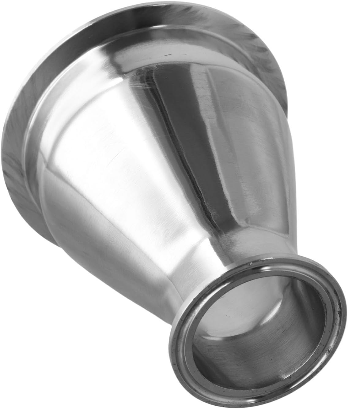 304 Stainless Steel Sanitary Pipe Reducer Concentric Tri Clamp Ferrule Fitting, 4 Inch to 2 Inch for Food, Beverage, Water, Oil