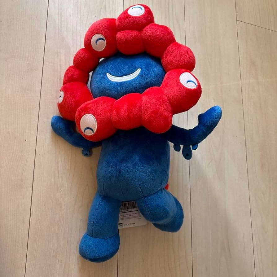 ミャクミャク　BIGぬいぐるみ　笑顔 Amazon.co.jp: ミャクミャクBIGぬいぐるみ 笑顔ver : おもちゃ