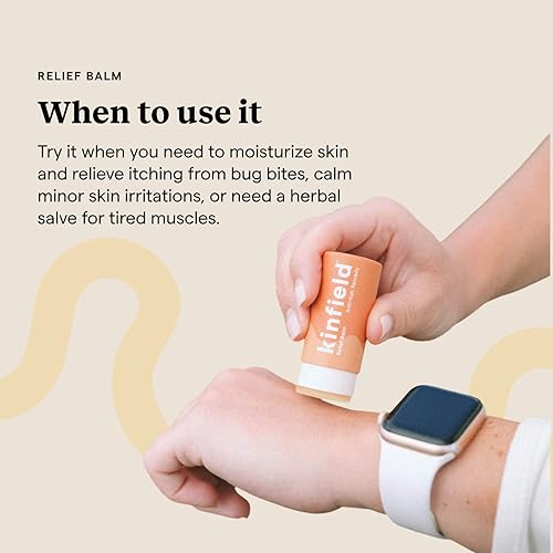Miniatura 5 de Kinfield Bálsamo de alivio - Bálsamo vegano calmante para picaduras de insectos - Cuidado de la piel libre de crueldad - 0.6 oz  18 g