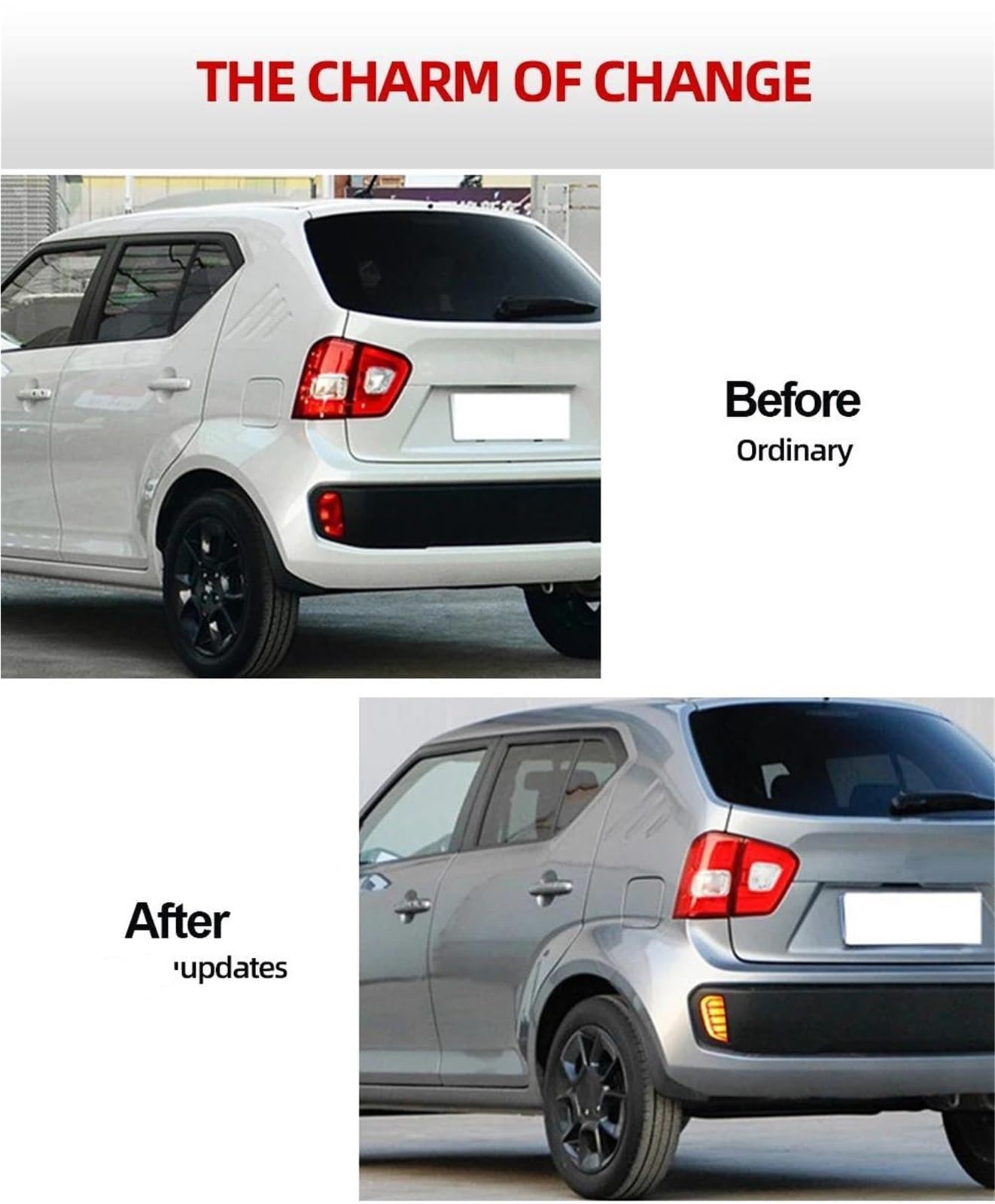 2 luci freno per Suzuki per Ignis 2016-2019 riflettore paraurti posteriore lampada di guida frenata 12V fendinebbia impermeabile