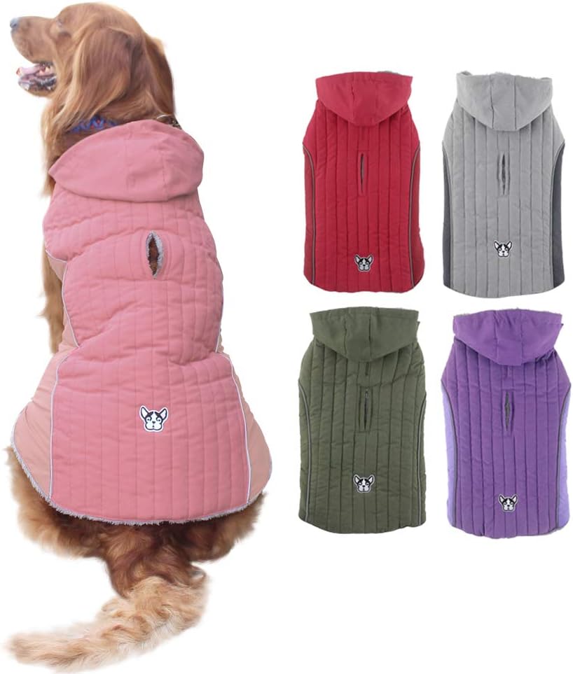 EMUST Dog Winter Coats, Fleece Dog Coats for Small Dogs Winter, Windproof Warm Dog Winter Clothes for Small Dog，Coats for Winter, XS : Pet Supplies