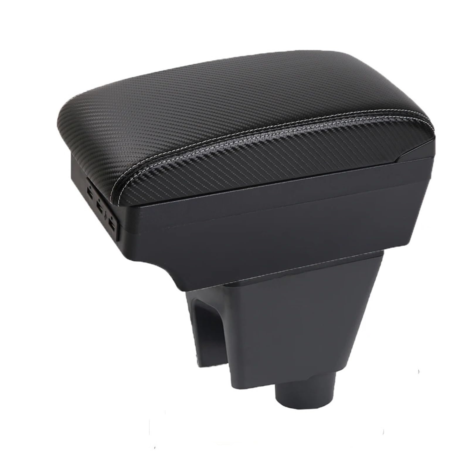 Ggwqoops Car Armrests For Chevrolet For Spark III 3 Armrest Box Storage Arm Bracing Central Control Panel Elbow Support For Drivers Armrest Box(D-Black white line)