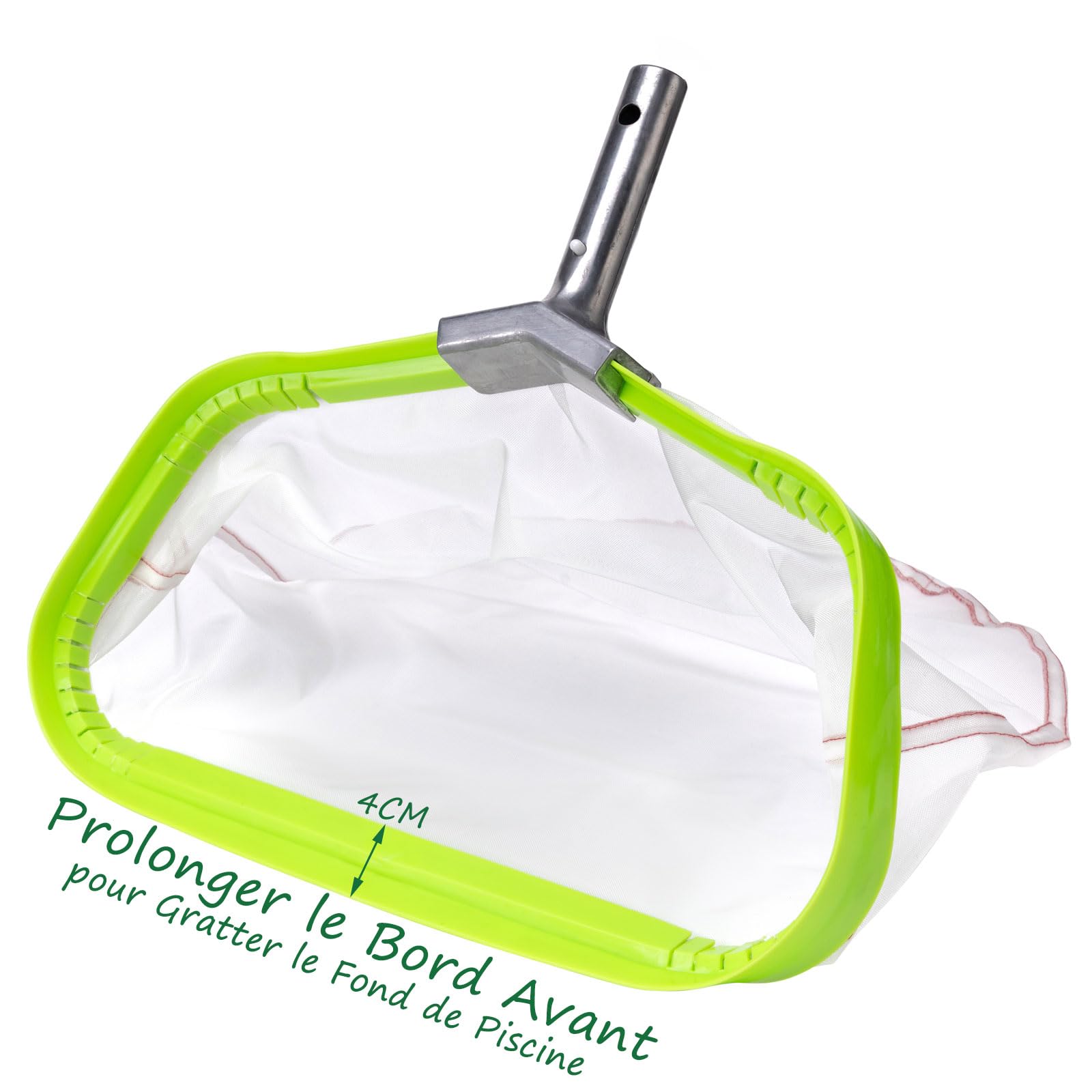 Ultra Fine Mailles du Filet de Piscine, Lourd Fardeau Épuisette avec Contour en Métal, Filet Sac en Anti-déchirure Nylon pour Nettoyer Boue, Pool Rake Skimmer Net