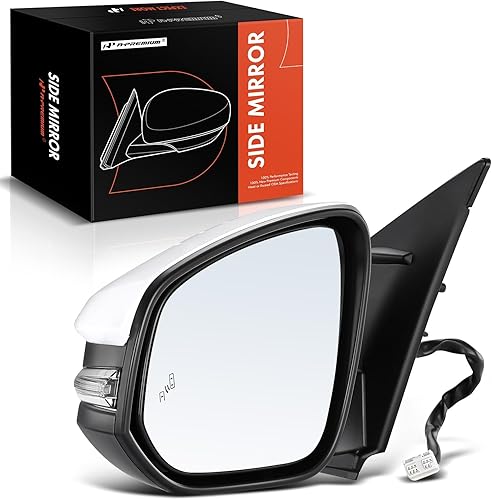 A-Premium Espejo eléctrico para puerta del lado del conductor, compatible con Toyota RAV4 2013 2014, espejo retrovisor exterior plegable manual con