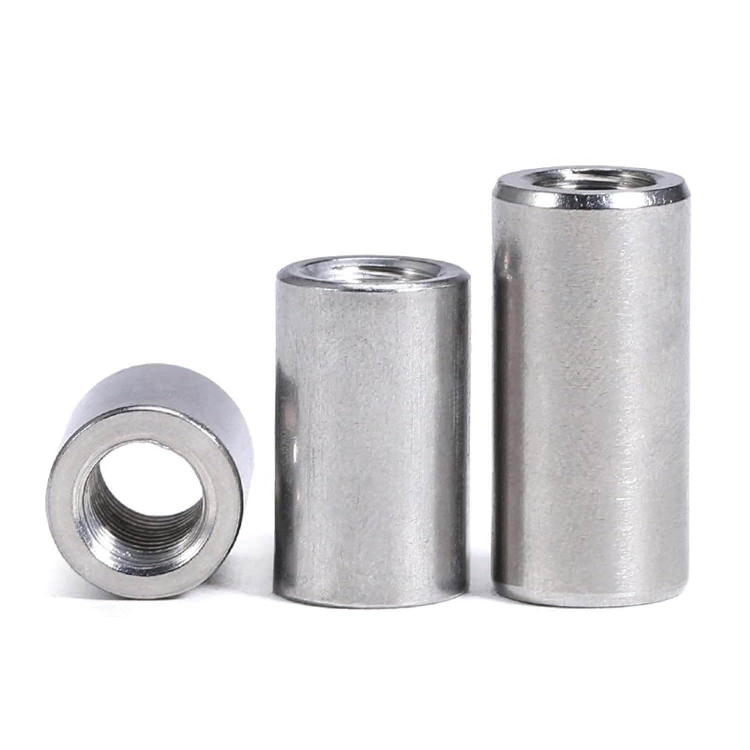 M3 M4 M5 M6 304 Stainless Steel Lengthen Round Coupling Nut Internal Thread Cylindrical Joint Nut Sleeve Tubular Nuts (Color : 50pcs, Size : M5x10x6)