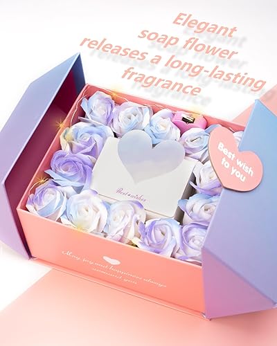 Miniatura 5 de Caja de dinero para regalo en efectivo, caja de regalo extraíble de lujo con degradado azul y morado, caja de dinero sorpresa única