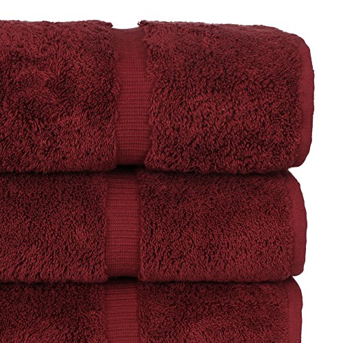 Chakir Turkish Linens 100% Cotton Premium Turkish Towels For Bathroom | 27'' X 54'' (4-Piece Bath Towels - Cranberry) #TOP4