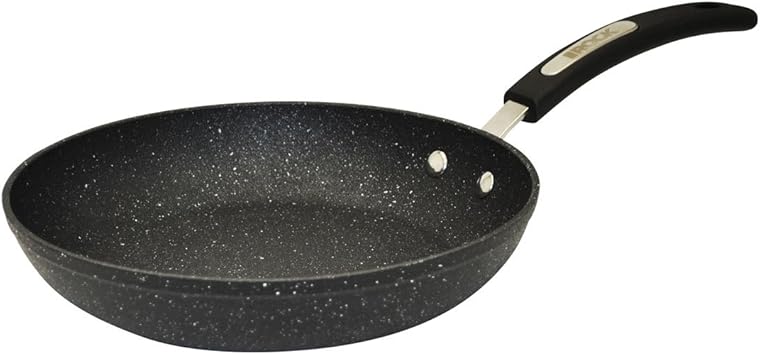 Starfrit The Rock Terra 26cm 10 Ceramic Non-Stick Fry Pan, Thick Aluminum Base, PFAS Free, Easy to Clean, Black Marble