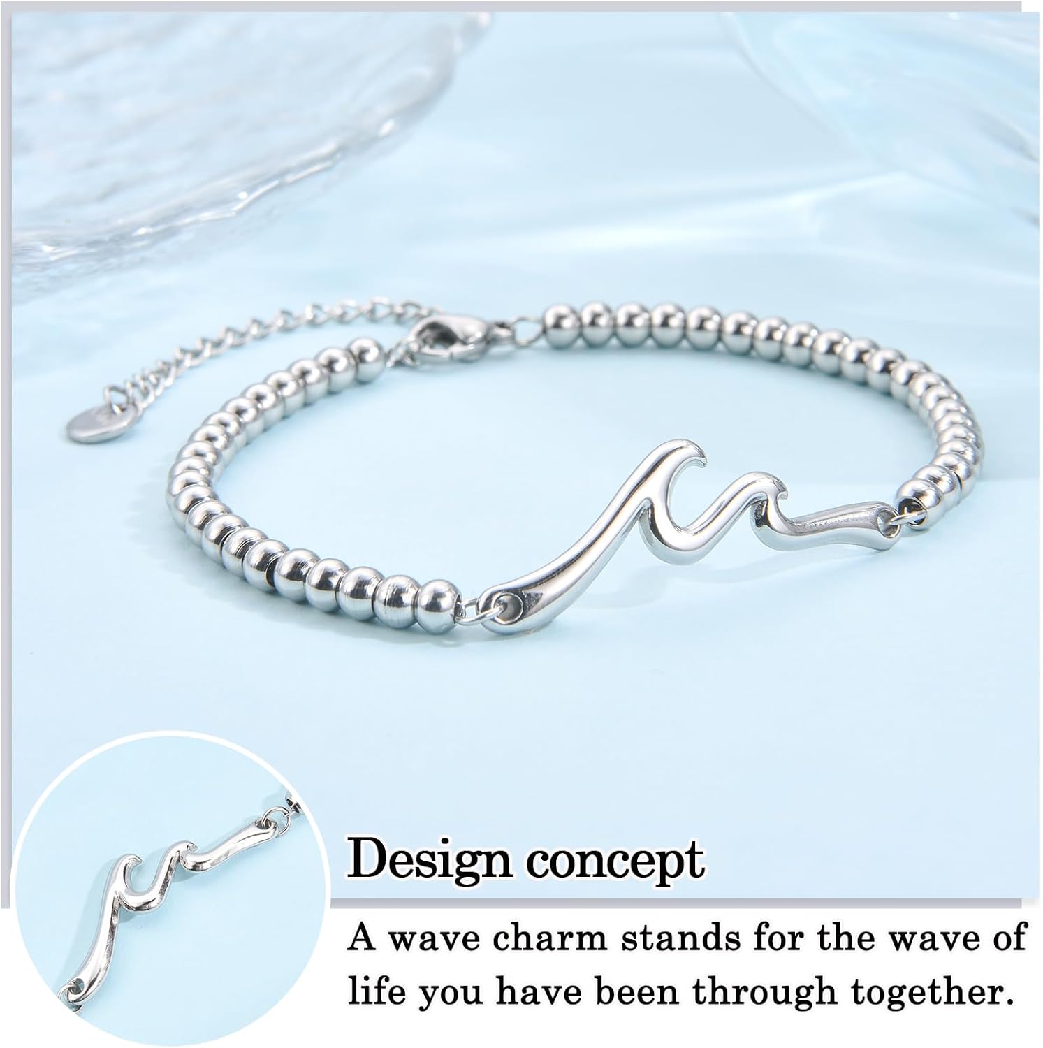 Wave Bracelet Gifts for Women, Christmas Birthday Mothers Valentines Anniversary Easter Basket Stocking Stuffers Gifts for Mom Grandma Wife Girlfriend Friend Sister - Image 2