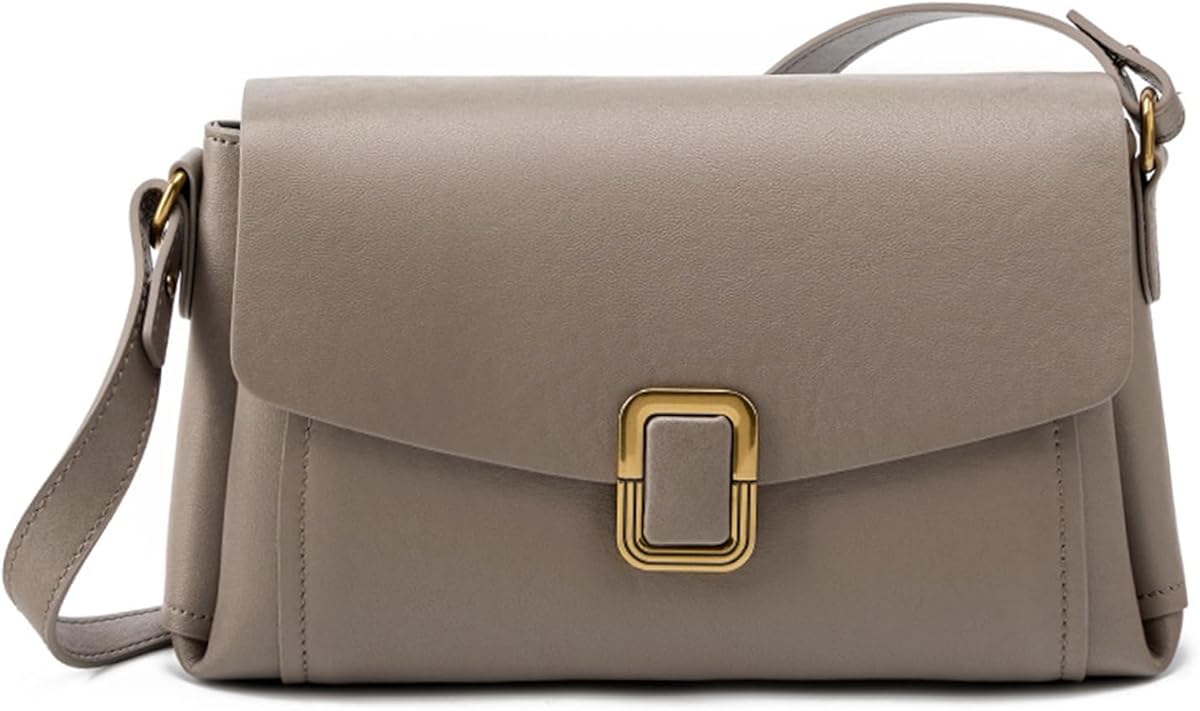 Genuine Leather Crossbody Bag for Women, Removable Satchel Adjustable Shoulder Bag
