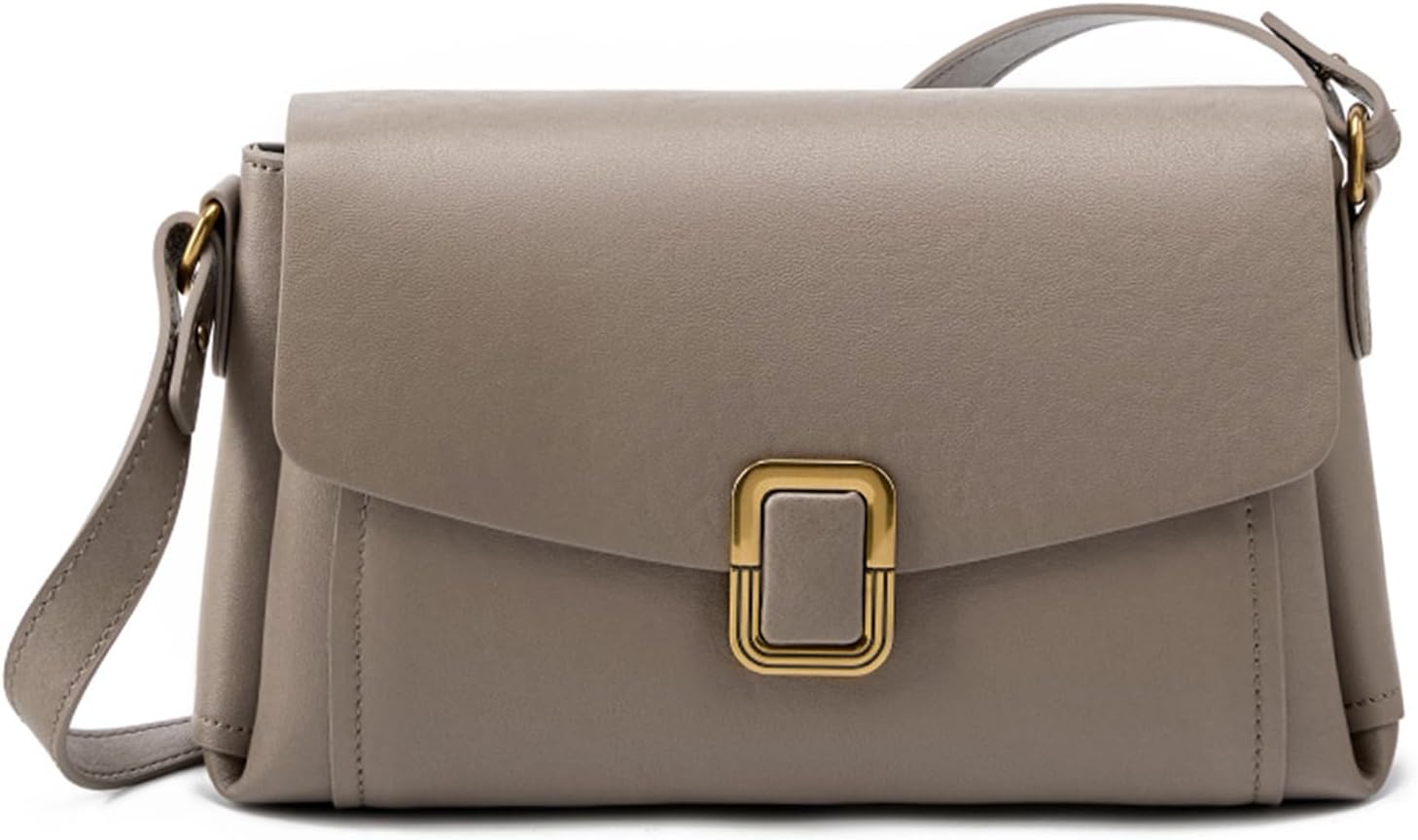 MoreFarther Genuine Leather Crossbody Bag for Women, Removable Satchel Adjustable Shoulder Bag