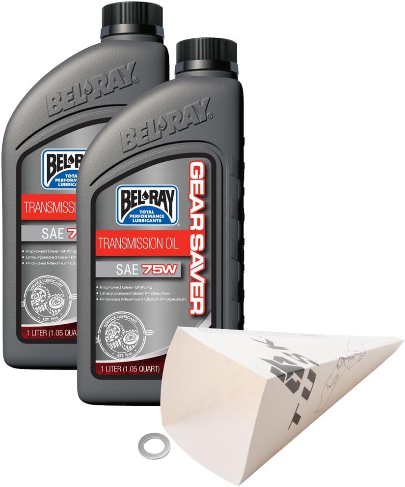 TUSK 2-Stroke Transmission Oil Change Kit Compatible with Bel-Ray Gear Saver 75W for Yamaha Banshee 350 1987-2006