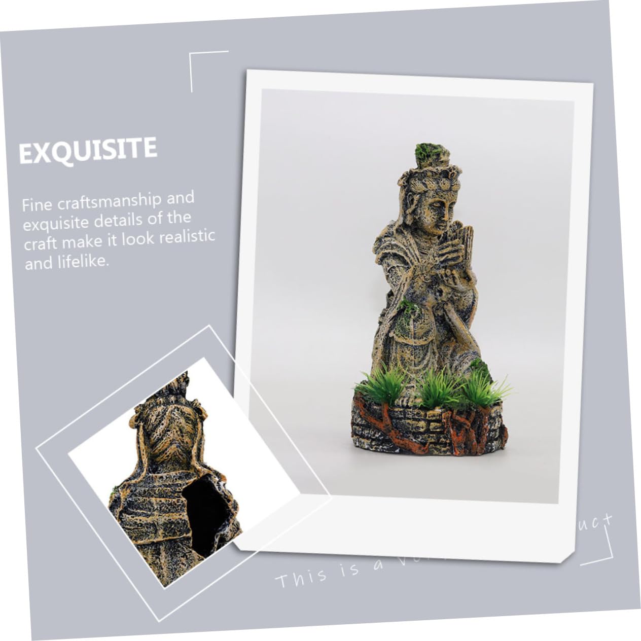 TOYANDONA Scultura Simulazione per Acquario Decorazione per Pesci Ornamentali Nascosti Scultura Ornamentale Decorazioni per Scene Acquario Design Realistico e Durevole Stabile per Acquari