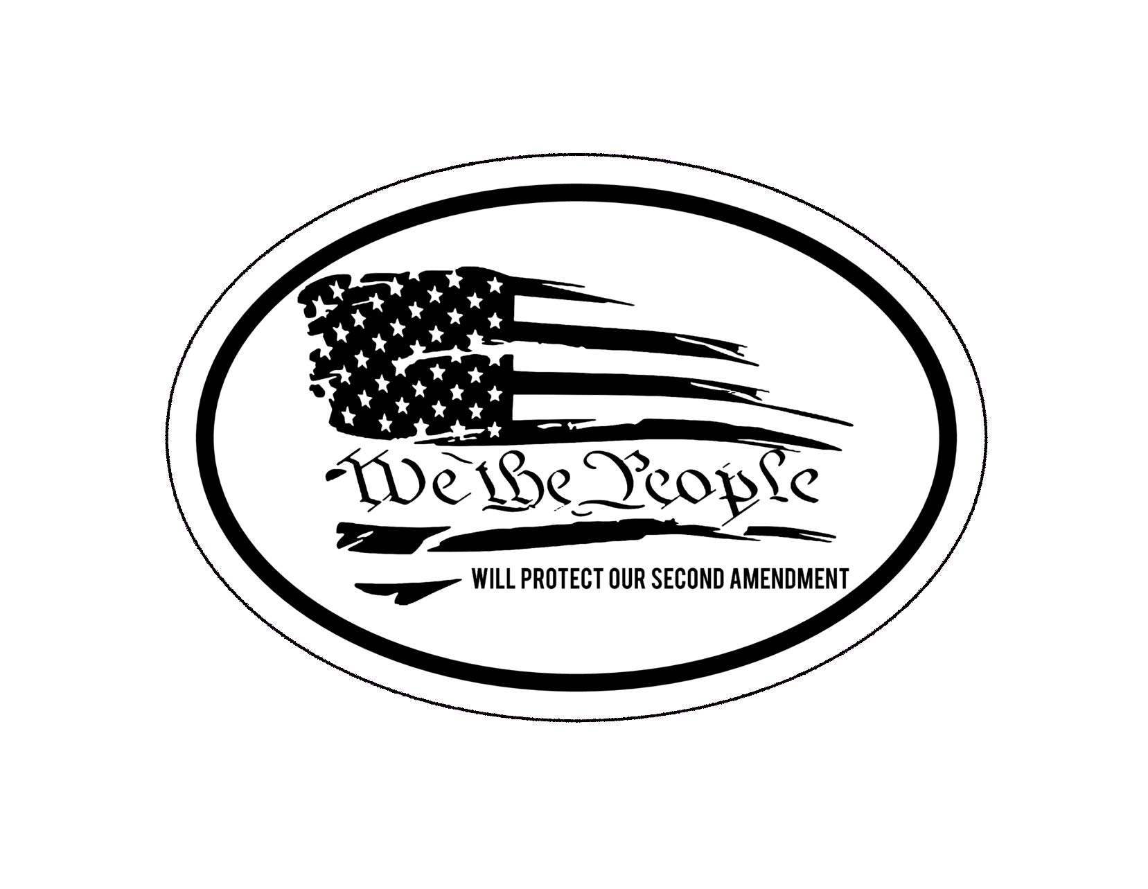 Autocollant drapeau américain We The People vinyle voiture ordinateur