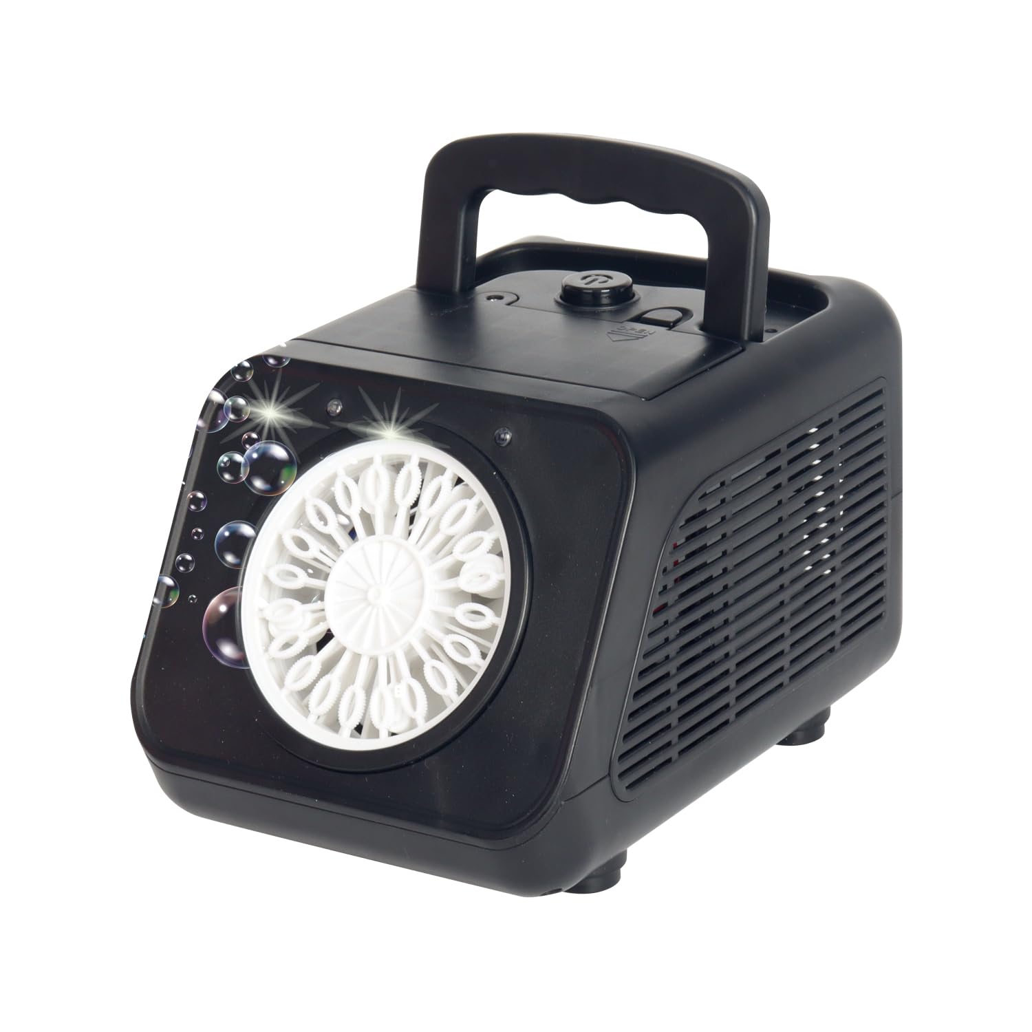 BEPER Macchina per Bolle di Sapone Automatica con Luci LED – 2 Velocità, Funzionamento Continuo – 200ml Liquido Incluso – Giocattolo Estivo per Bambini 36M+ – Funziona a Batterie (Non Incluse)