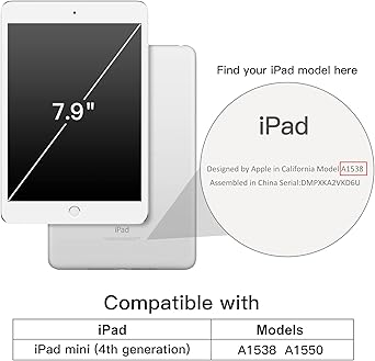 JETech Case for iPad mini 4, Smart Cover with Auto Sleep/Wake (Black)