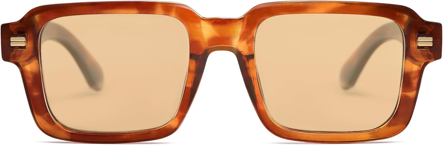 SOJOS Trendy Square Polarized Sunglasses for Women Men, Retro Vintage Womens Mens Rectangle Shades SJ2345 - Image 2