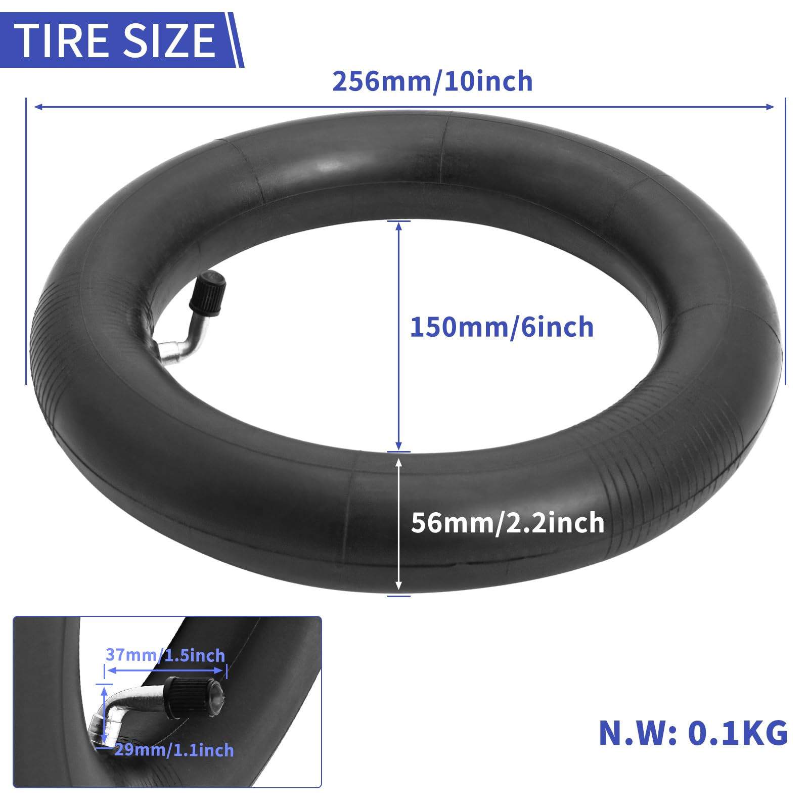 Prodrocam 2 Pneus Sans Chambre à Air 10 X 2,75-6,5 Pour Scooter Électrique Dualtron 3 Speedway 5 Zero 10X VSETT