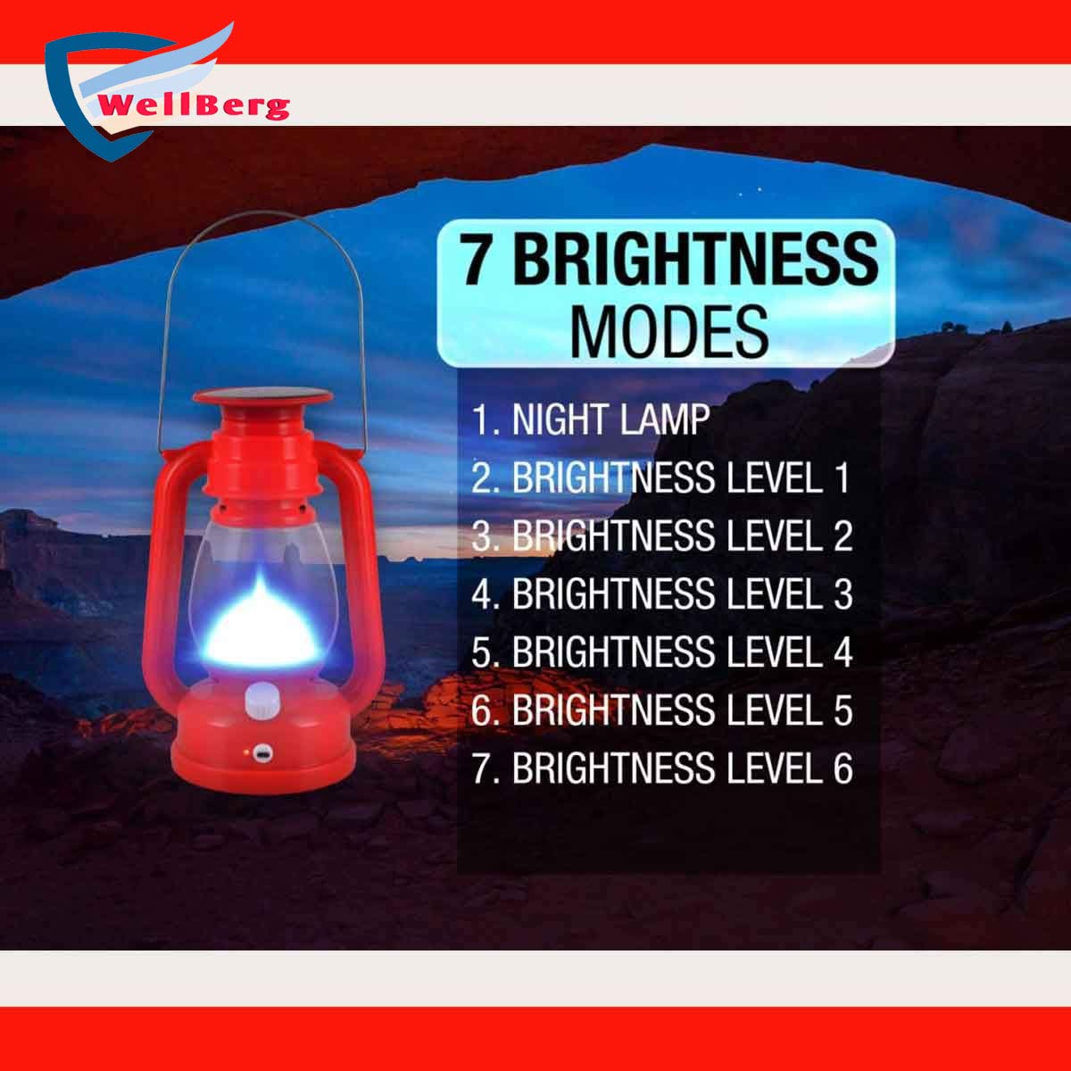 Wellberg LED Solar Lantern Emergency Light - Rechargeable, Portable - Travel Camping Lantern - Made in India Multicolor (B08BFYD19P) Amazon Price History, Amazon Price Tracker