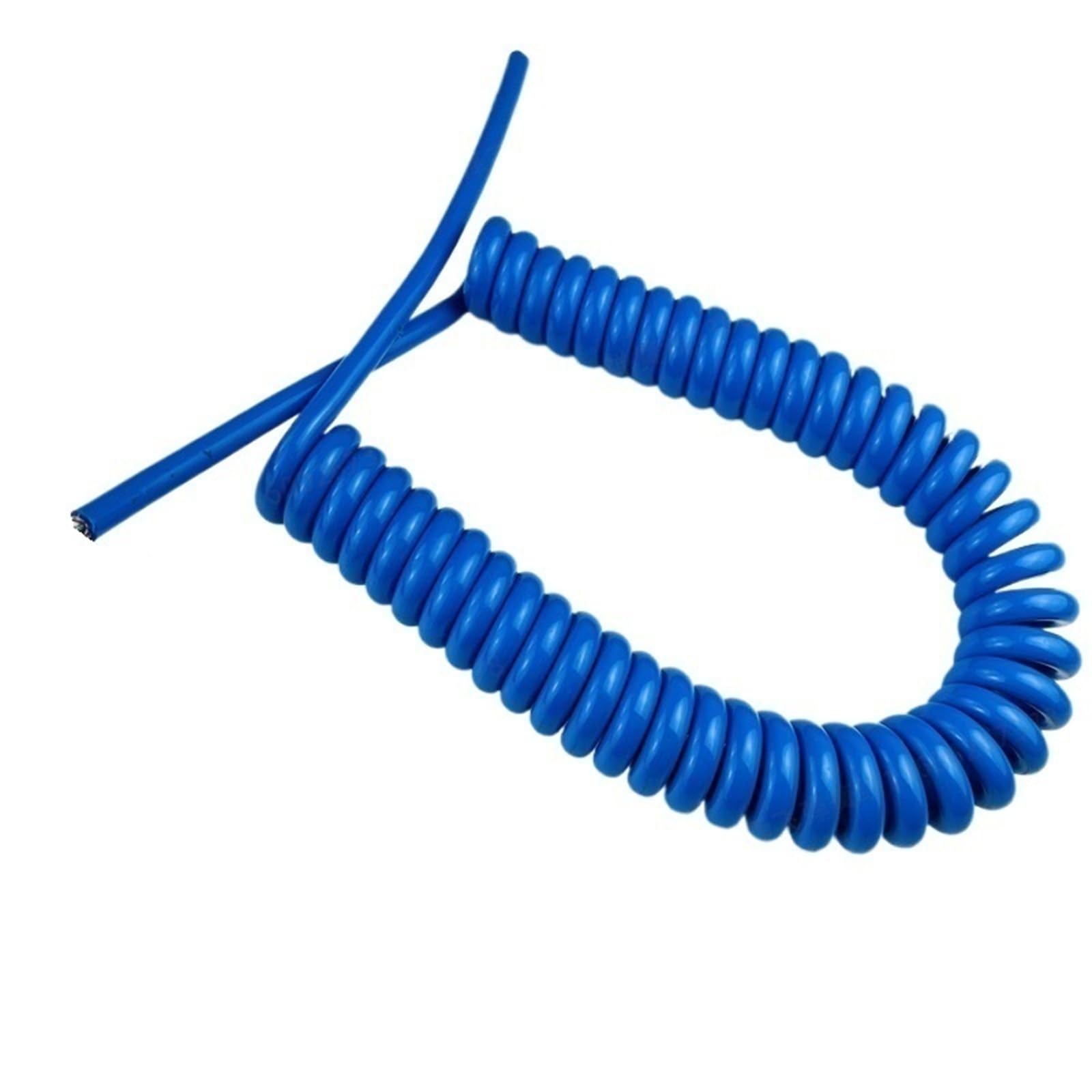 avvolgere il cavo di alimentazione, Cavo a spirale a 2 nuclei da 1,5 mm² 15 AWG, filo a molla a spirale in PU, lunghezza allungabile 1-10 metri(Stretch 7 Meters)