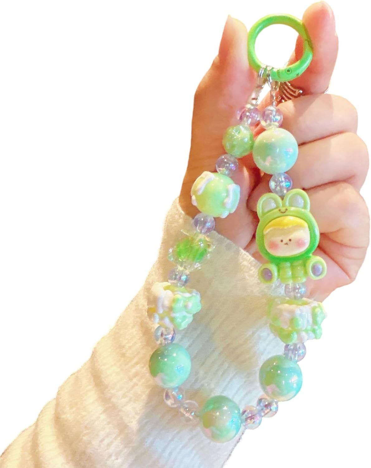 Beaded Phone Wrist Strap, Cellphone Lanyard Cartoon Phone Jewelry Women Girls Anti Lost Hanging Wristband