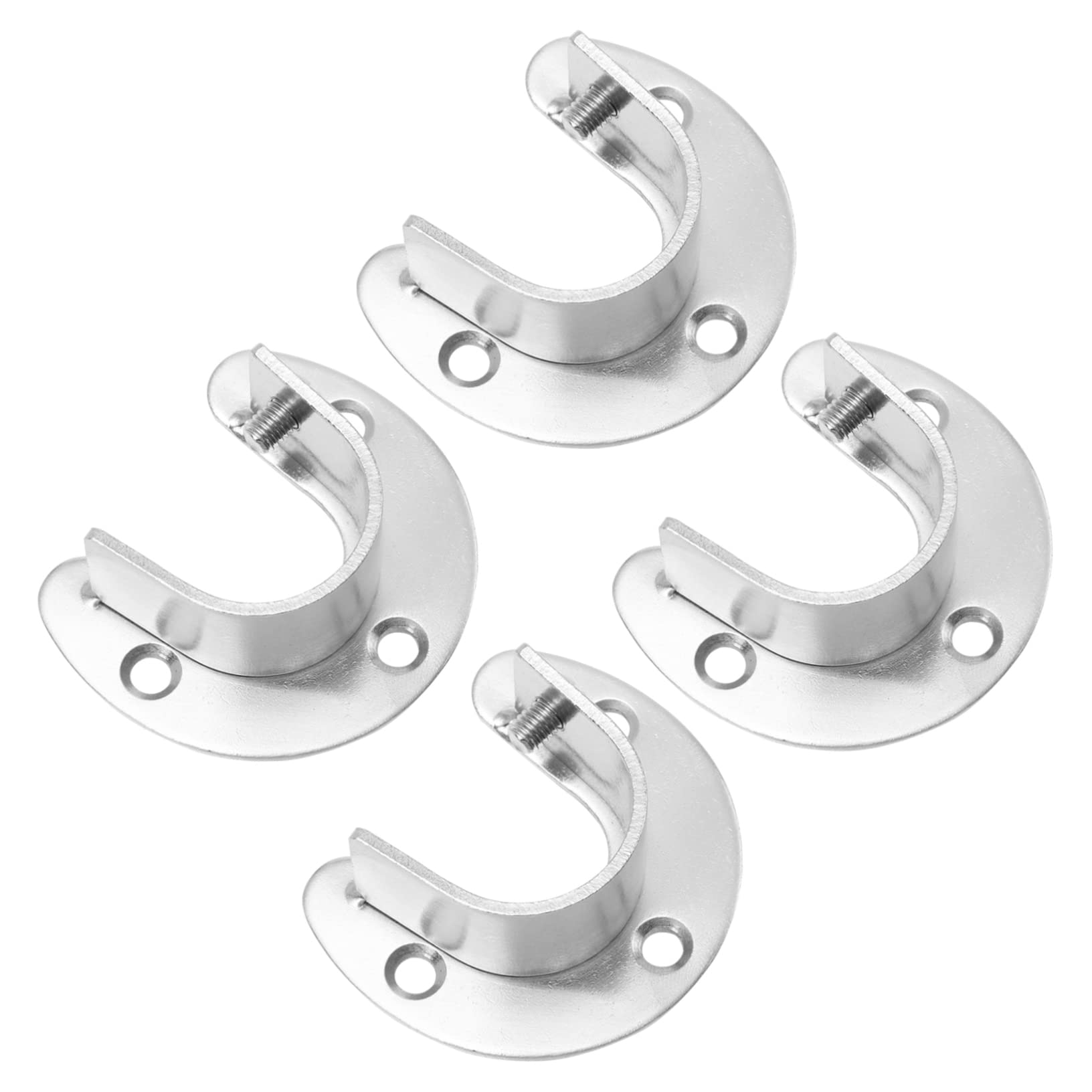 OFFSCH 1 Set Wardrobe Closet Rod Bracket Clothes Pole Holders with Screws Heavy Duty Support for Hanging Rods Elegant Design for Bedroom Storage
