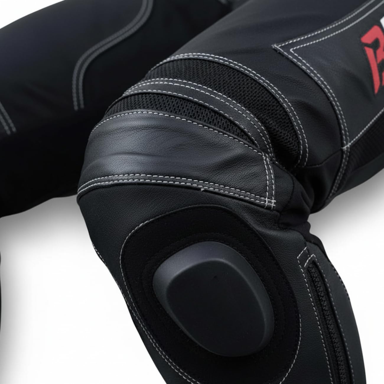BI ESSE - Motorradanzug aus Leder und Stoff, ideal für Straßen, lange Reisen, Touring, Pitbike,komplett mit Höcker und harten Protektoren