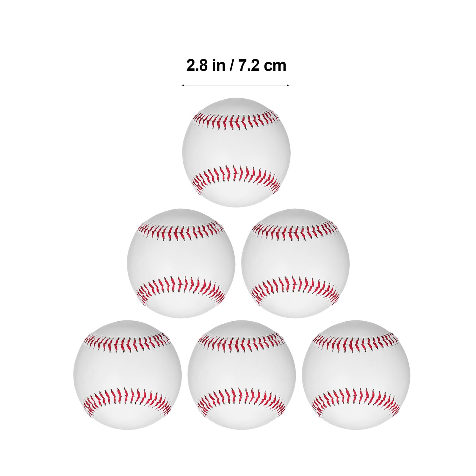 6 Accesorios de béisbol: de práctica de Alto Rebote para bateo, Lanzamiento, bateo y fildeo - de Repuesto de PVC