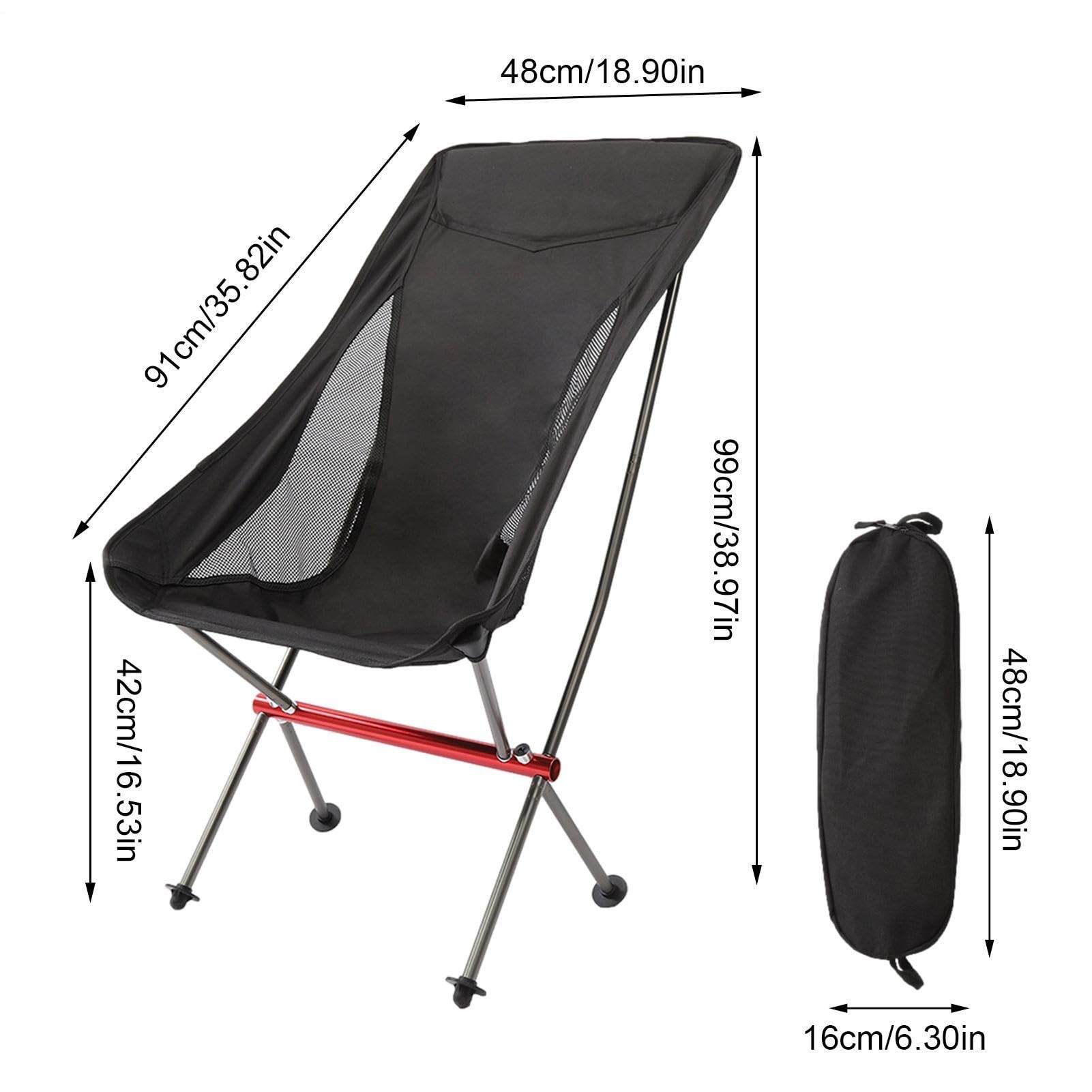Sedie Pieghevoli Per l'All'Esterno Postura Ergonomica | Seggiolino Compatto da Trekking per Campeggio Trekking Spiaggia Pesca Picnic Giardino Terrazzo