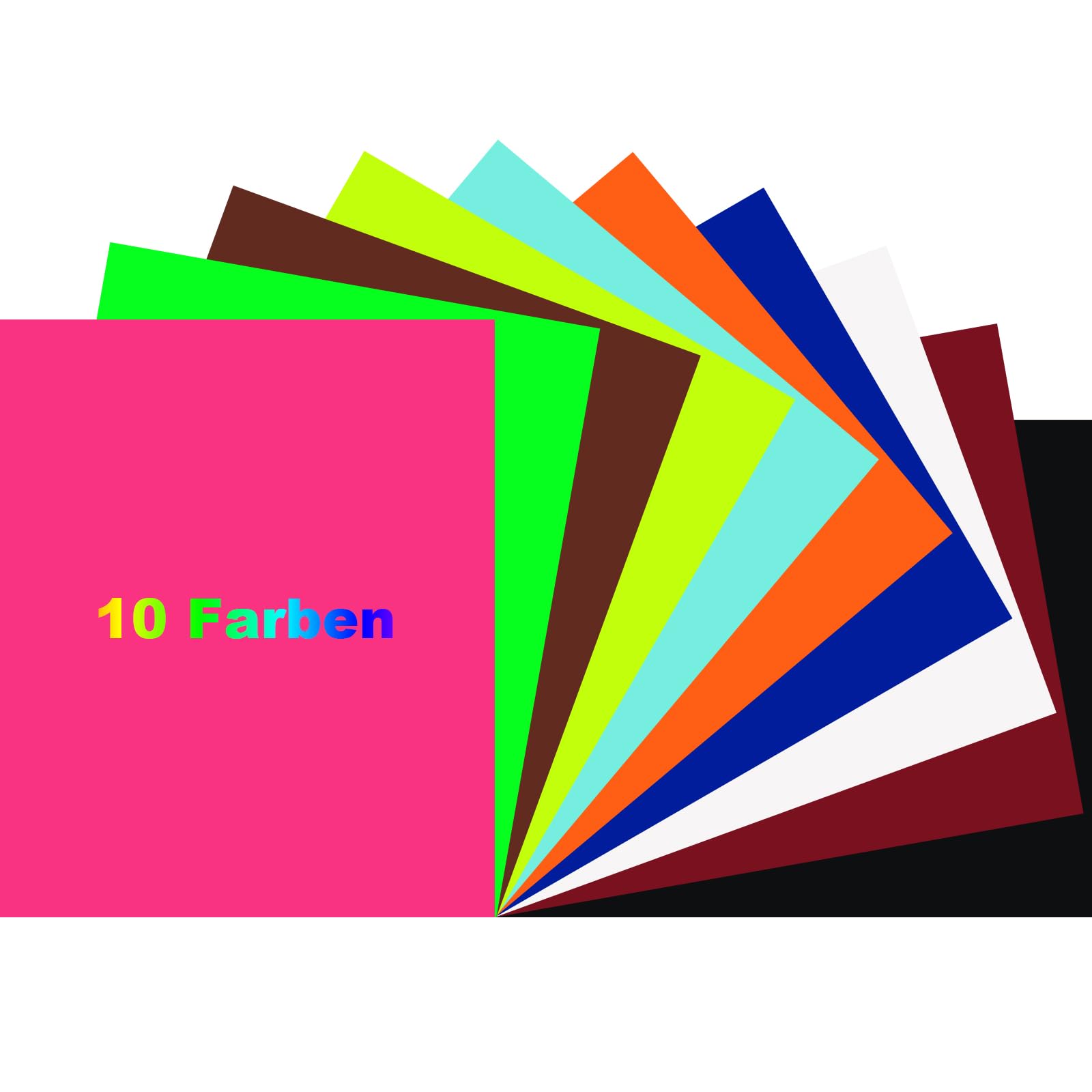 FORBELL Plotterfolie Textil 10 Stück, 30.5×25.4 cm Textil Bügeltransferfolie