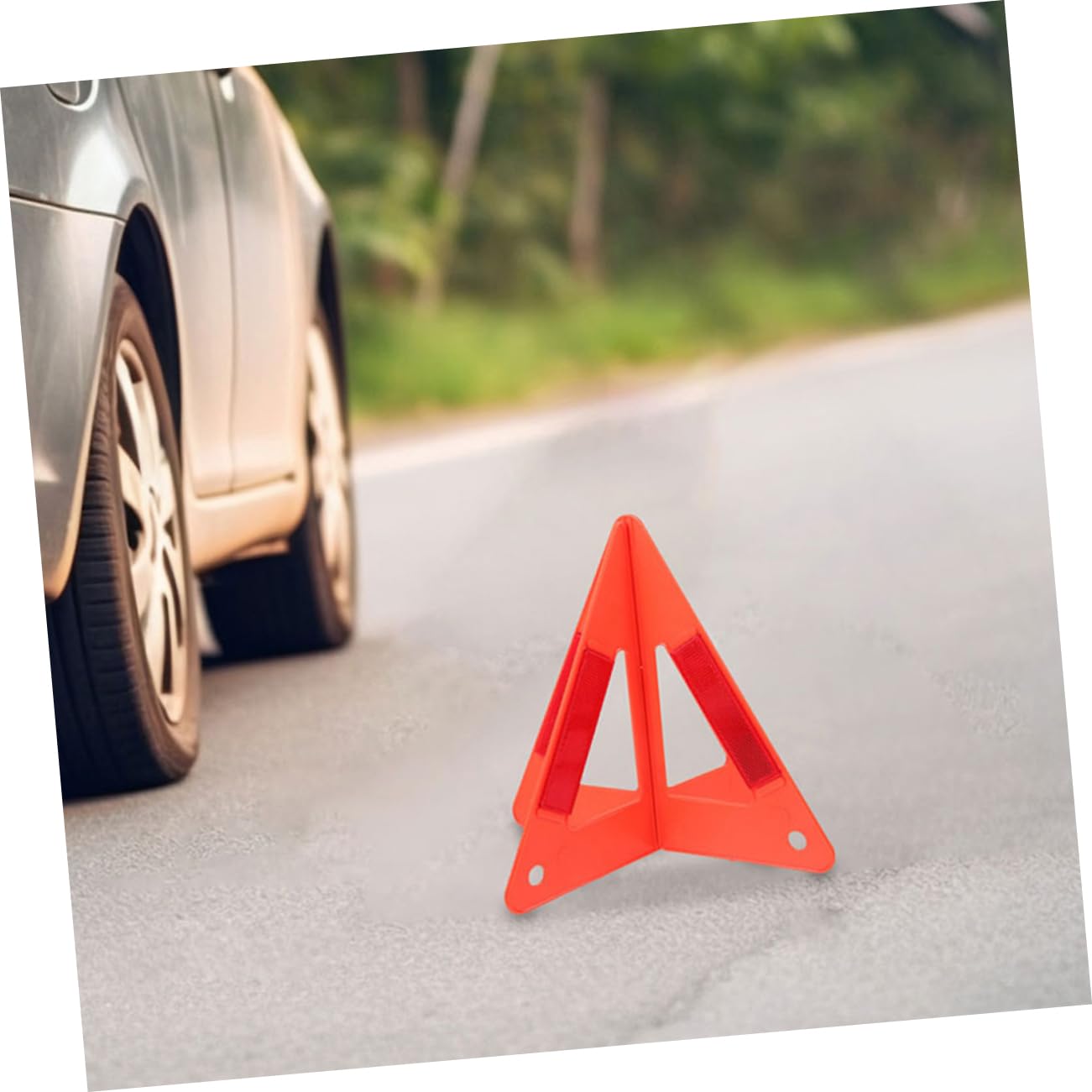 SOLUSTRE 5 Piezas Triángulos de Seguridad para Vehículos Triángulo de Emergencia para Coches Alta Visibilidad para Emergencias Carretera Fácil Instalación Aptos Tipo de Vehículos