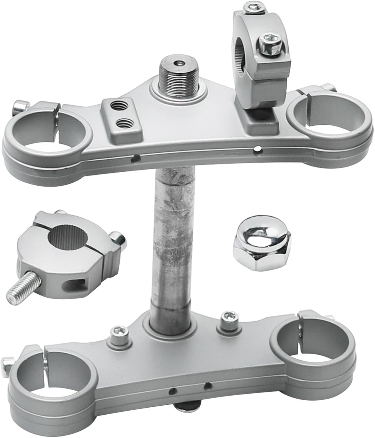 Triple Tree Steering Clamp Set for 39mm/42mm Forks | Includes Bar Risers & Stem Bearings | Fits CRF50, XR50, SSR 110, Taotao, Apollo 70cc–125cc Pit Bikes & Dirt Bikes