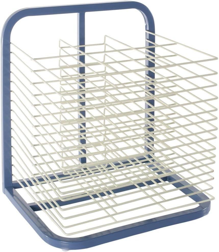 Kaplan Early Learning Tabletop Multipurpose Drying Rack, 15 Shelf Artwork Storage Rack for Classroom or Home Use