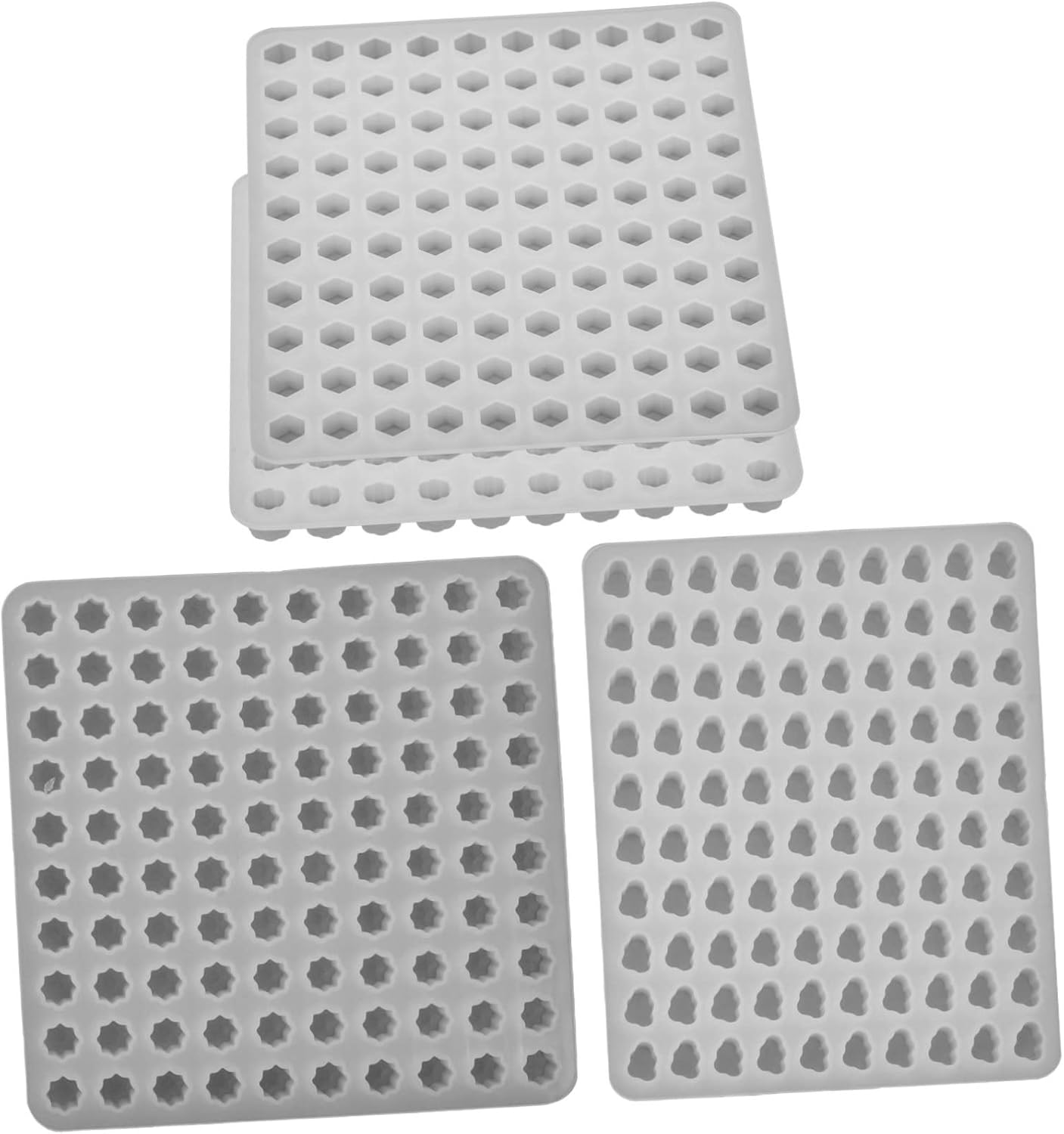 COHEALI 4pcs Fire Paint Wax Pellet Mold Stencils for Crafts Silicone Candle Mold Candle Supplies Moulds Mini Craft Making Tools Mini Flower Chocolate Molds Craft Supply Seal Stamp Wax Mold