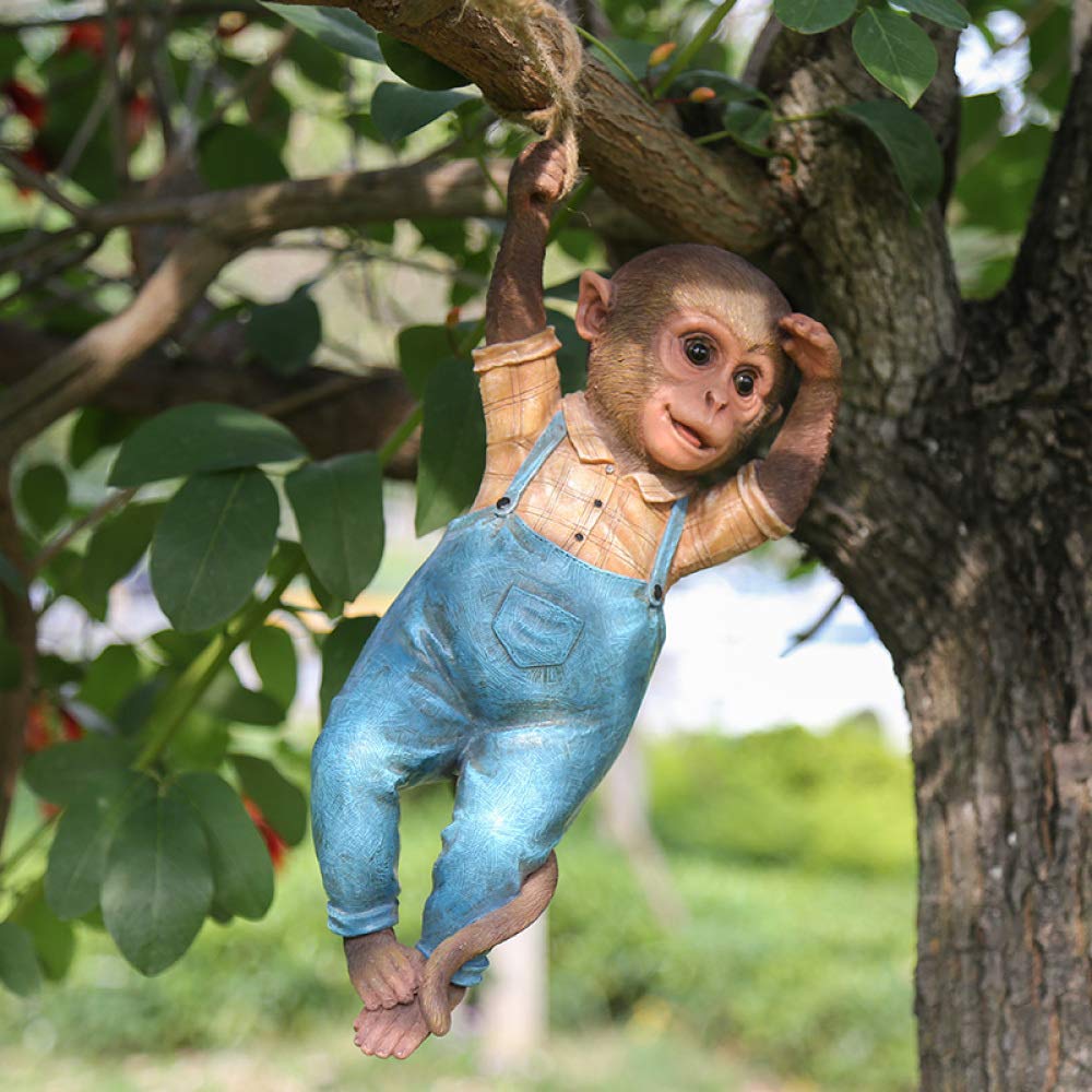 アクセサリー Monkey Amazon.co.jp: Rope Swing Climbing Monkey Garden Ornament