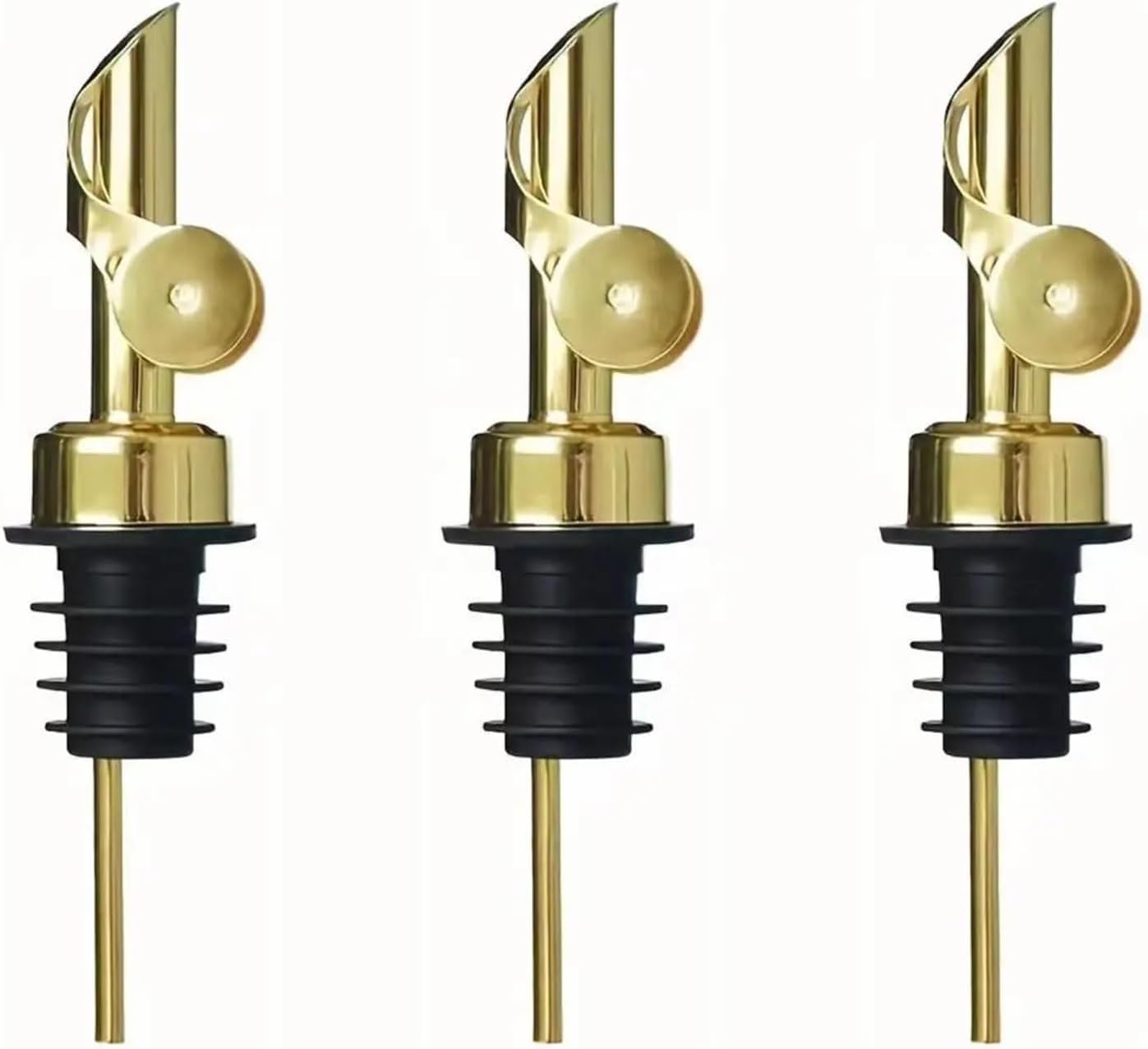 Wine Stoppers 8PCS Auto Opening And Closing Pourer 304 Stainless Steel Spout For Oil Dispenser Cocktail Stopper Bartending Tool(Mixed)