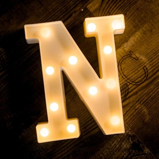 SATYAM KRAFT 1 Pc Marquee Alphabet Letter LED Light for Home Decor, Romantic Room Decoration, Wedding, Birthday, Anniversa...