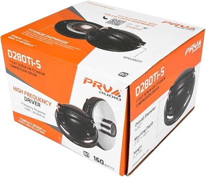 PRV AUDIO D280Ti-S 160 Watts 1 Exit Screw-On Horn 8 Ohm Pro Audio Compression Driver (Single)