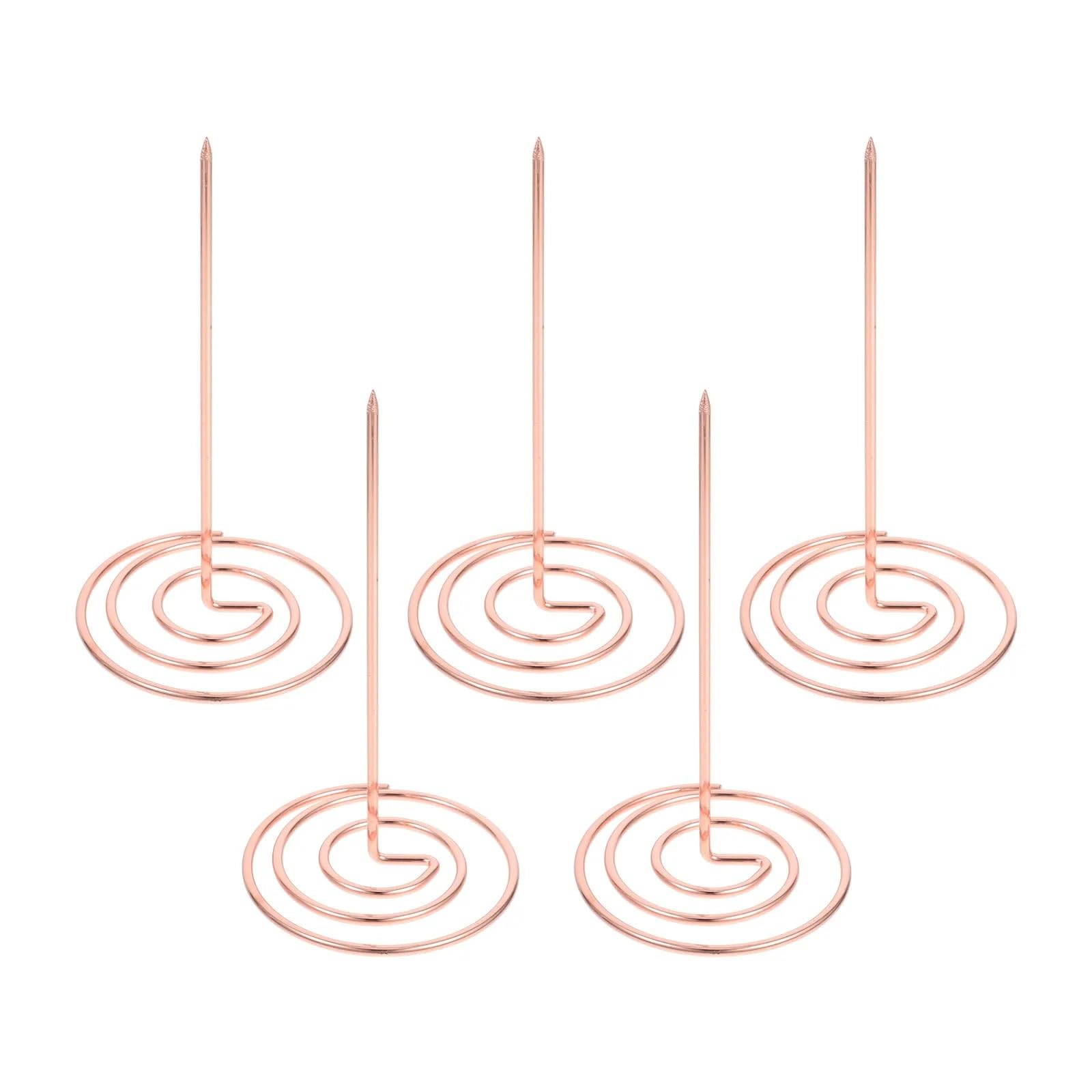 Pinchos Para Notas Tenedor de Metal con barra recta for restaurantes, oficinas, cocinas, soporte for recibos, organizador billetes, notas escritorio, inserción menú, 5 uds