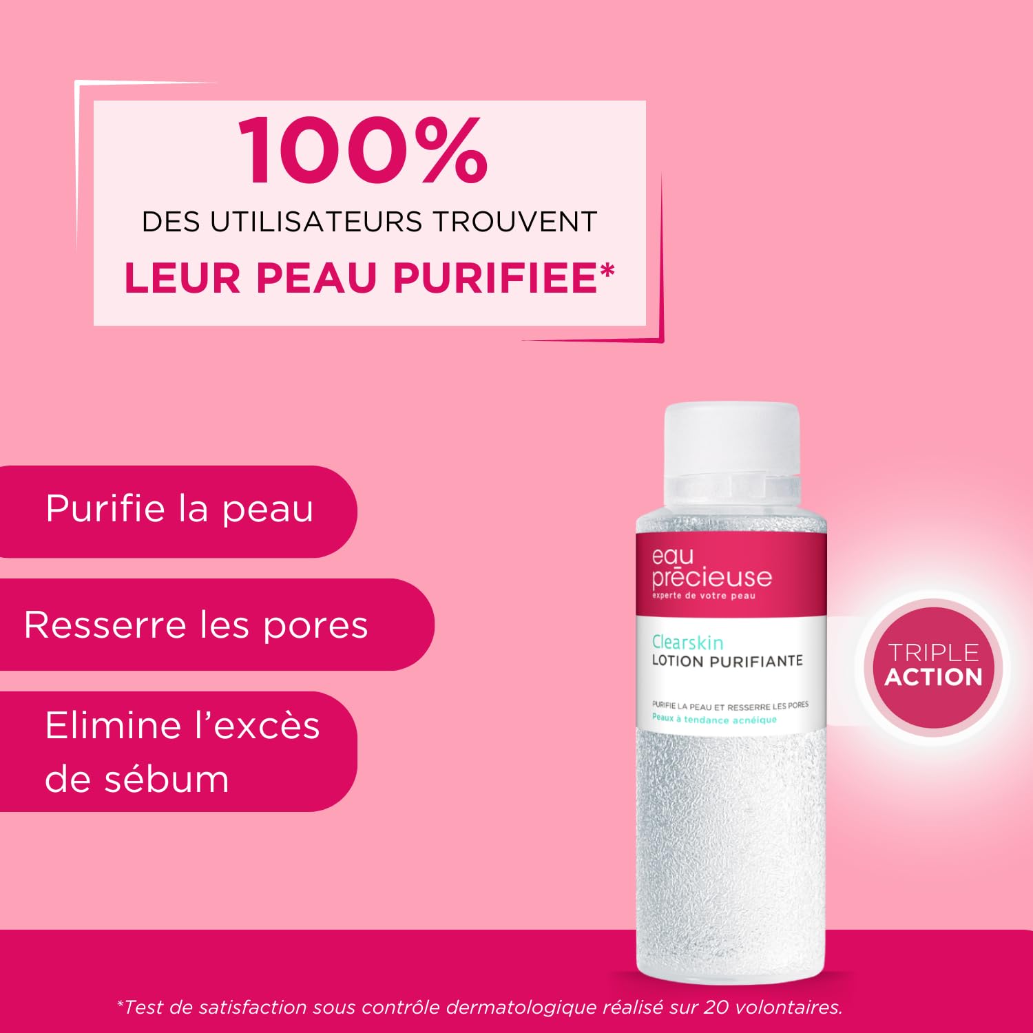 Eau Précieuse - Trousse Mes Indispensables 3 Soins visage - Lotion Purifiante - Gel Nettoyant - Soin Anti-Imperfections + 1 Eponge Konjac offerte