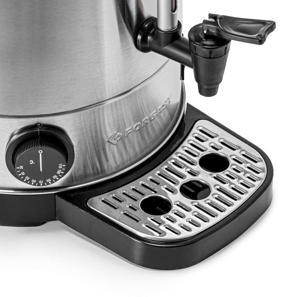 Erogatore di Acqua Calda 30 Litri con Vassoio Antigoccia, Acciaio Inox, Bollitore Acqua Professionale, Macchina per Bevande Calde, per Tè, per Hotel, Catering, Ristoranti, 1600 W