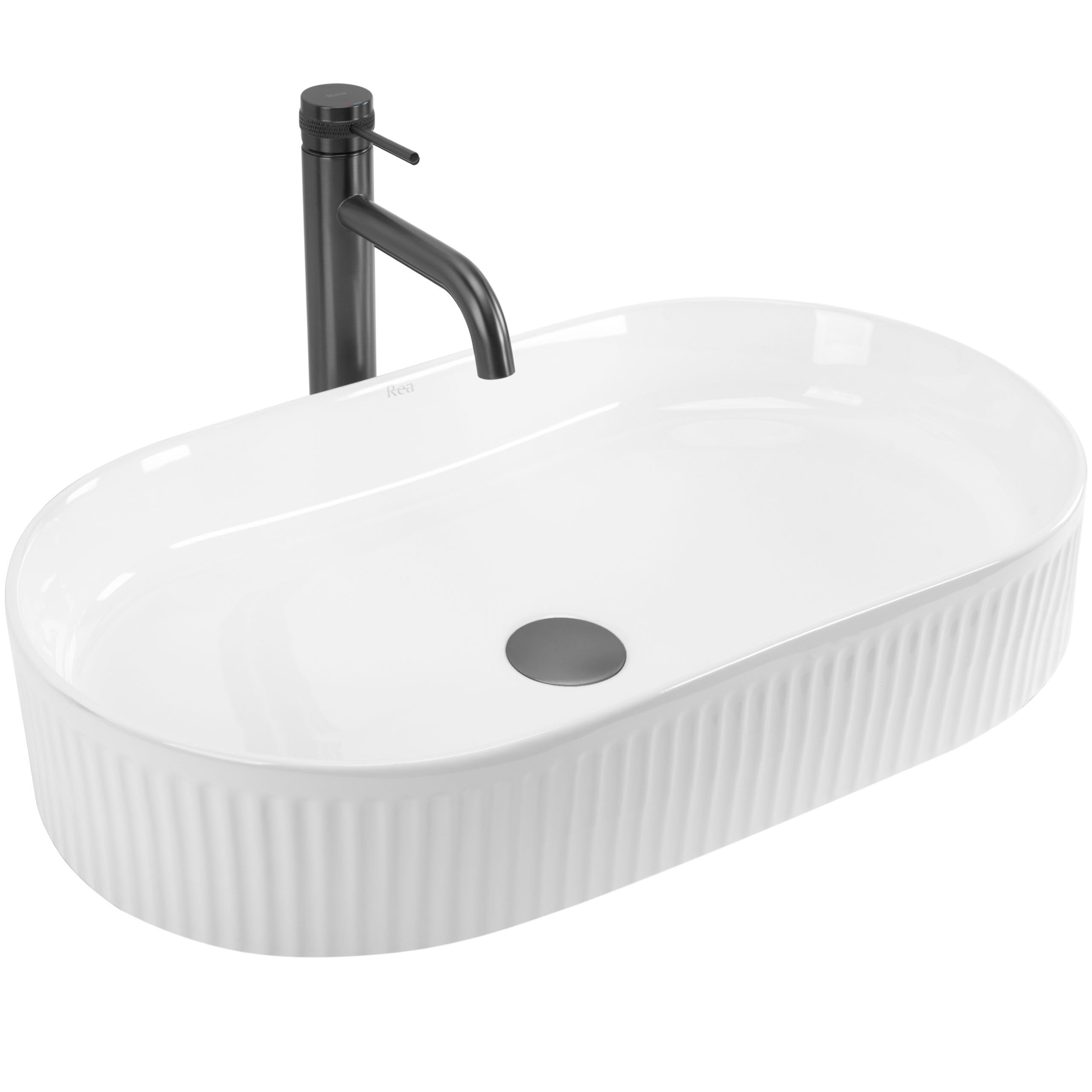 Lavabo Sobre Encimera Rea Vanda 61 Blanco