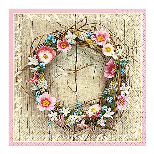 Preisvergleich Produktbild Motivserviette Frühjahr 33x33cm Kranz